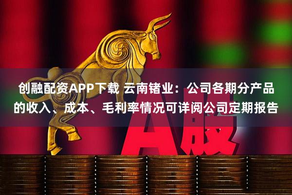 创融配资APP下载 云南锗业：公司各期分产品的收入、成本、毛利率情况可详阅公司定期报告